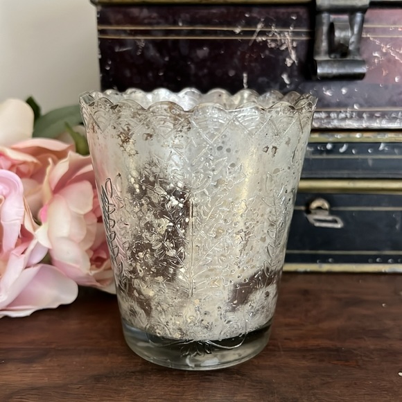 Pottery Barn Accents Pottery Barn Mercury Glass Candle Holder